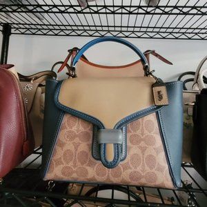 *NEW* $399 COACH Courier Carryall 23 In Colorblock Signature Canvas